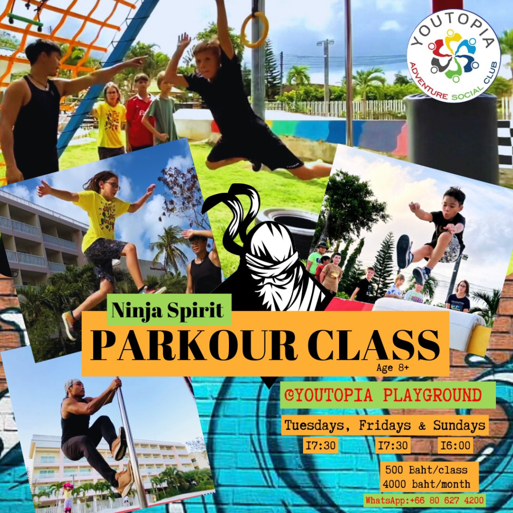 Join our Ninja Spirit Parkour class by Coach @champ_archer, 3 times per week!