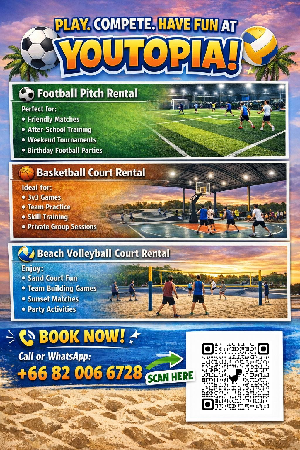 poster football basketball volleyball hire