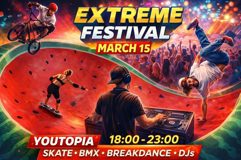 YouTopia Extreme Festival March Poster