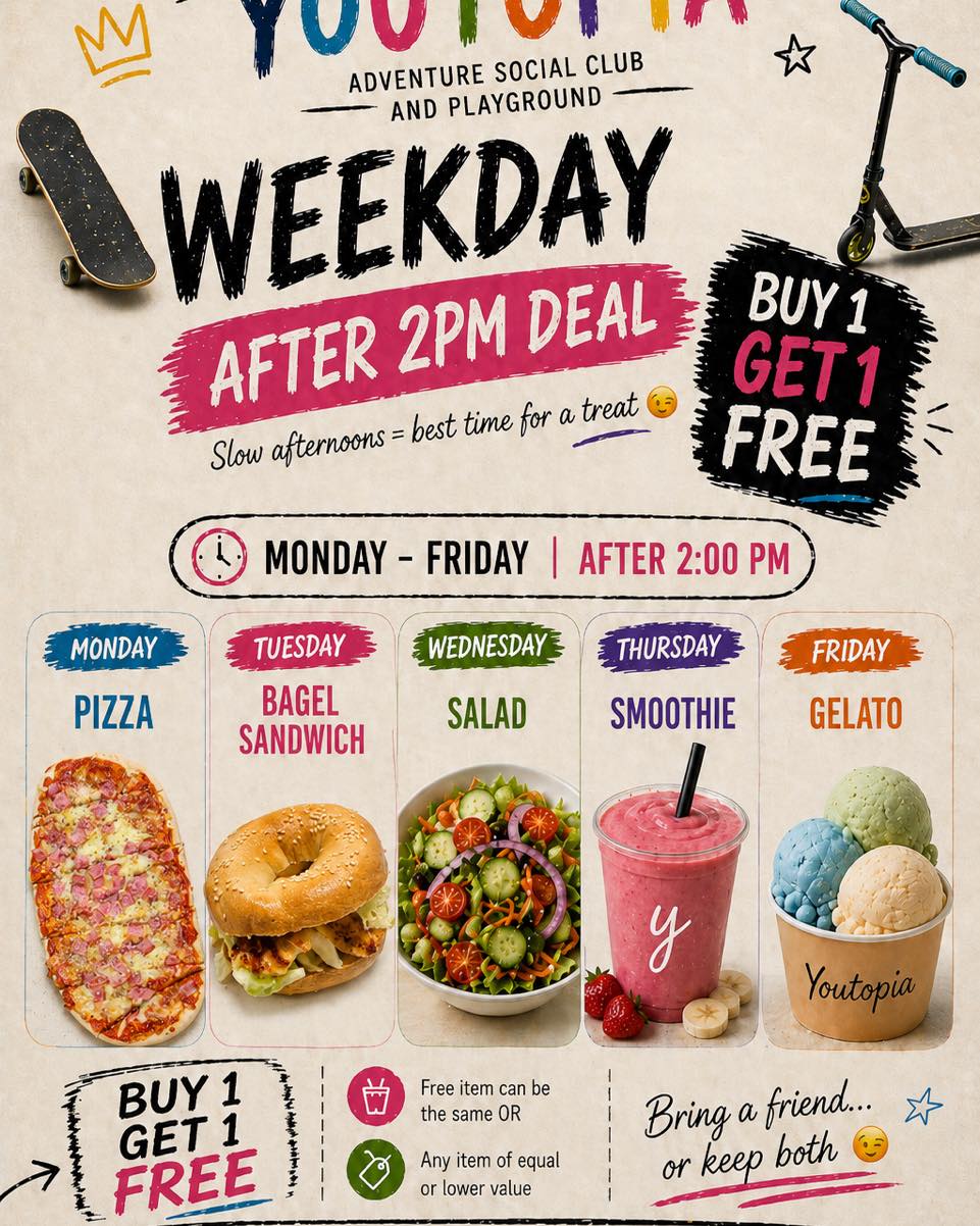 Youtopia buy 1 get 1 free poster