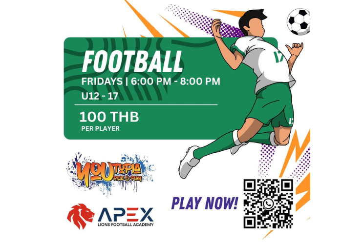 Friday Night Youth Football: Drop In & Play at Youtopia (U12-U17)