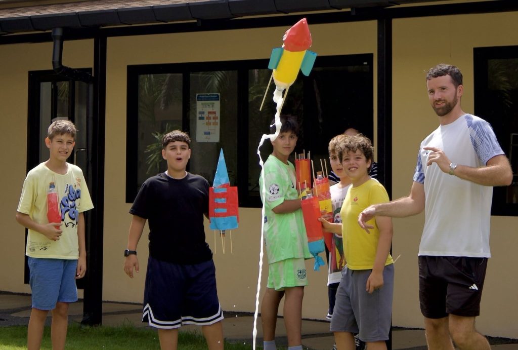 Lighthouse Students rocket experiment summer camp