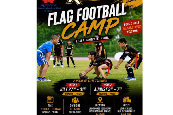 Rush Flag Football Camp Poster - YouTopia Phuket